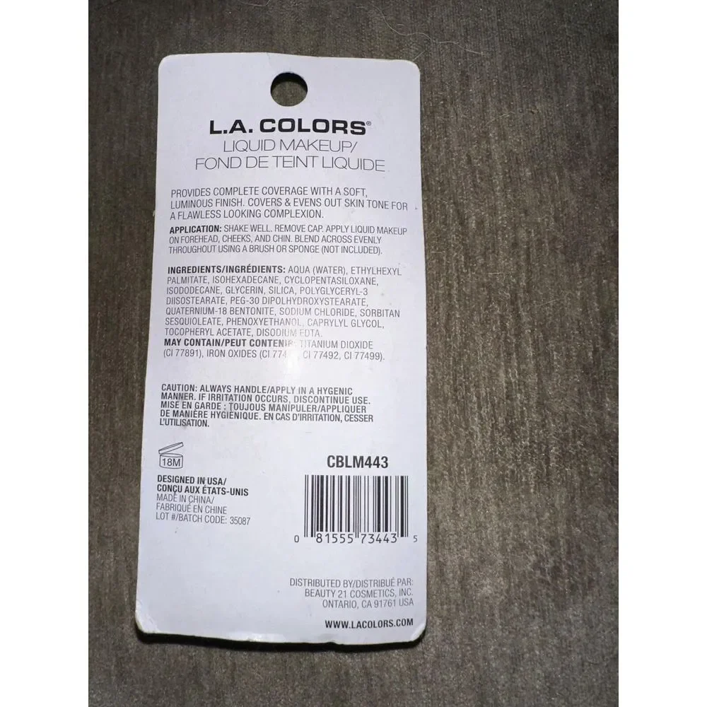 L.A. Colors Pump Liquid Makeup, Tan‎